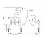 Смеситель для ванны Burlington Kensington KE15