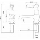 Смеситель для ванны Burlington Kensington KE3