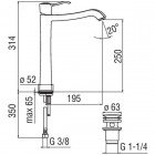 Смеситель для раковины Nobili Sofi SI98128/2CR