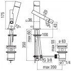 Смеситель для биде Nobili Tower TW00119/1CR