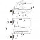 Смеситель для ванны Edelform Malva VL1810
