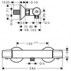 Смеситель Hansgrohe Ecostat 13116000