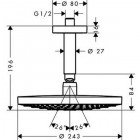 Верхний душ Hansgrohe Raindance Select S240 2jet 26469400