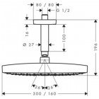 Верхний душ Hansgrohe Raindance Select E300 2jet 27384400
