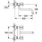 Смеситель для мойки Grohe Costa L 31187001