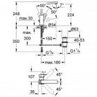 Смеситель для умывальника Grohe Eurocube 23135000