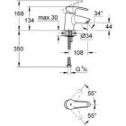 Смеситель для умывальника Grohe Eurostyle 32468001