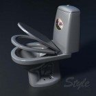 Цветной унитаз Style серый