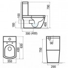 Унитаз Arcus 050 white моноблок