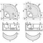 Акриловый поддон Dolphin D-A 90x90x28