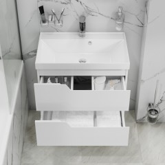 Тумба под раковину СаНта Антарес 70 подвесная белый 700518