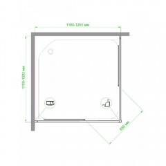 Душевое ограждение Royal Bath RB120HPD-C-BL