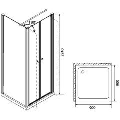 Душевой уголок Edelform Nobile EF-6031T