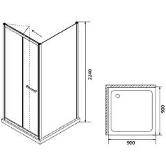 Душевой уголок Edelform Nobile EF-6030T