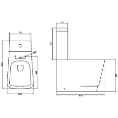 Унитаз BelBagno Romina BB121CP+BB121T+BB121SC