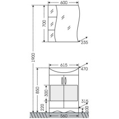 Комплект мебели СаНта Верона 60