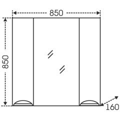 Зеркало-шкаф СаНта Полис 85 106011