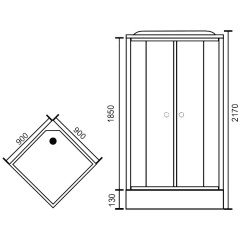 Душевая кабина Royal Bath RB90HP6-BT