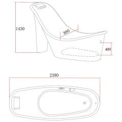 Ванна акриловая Gemy RF1253BG