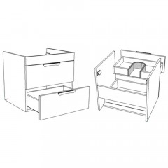 Тумба под раковину Corozo Алиот 120 подвесная SD-00000603