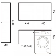 Тумба с раковиной Corozo Альтаир 120 подвесная