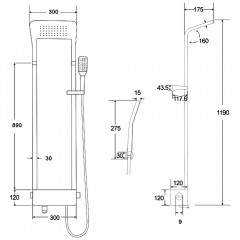 Душевая панель Cerutti Maiella B CT8985