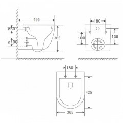 Инсталляция Grohe Solido 38811000 + унитаз Teymi Lina Vortex T40110 безободковый торнадо с сиденьем