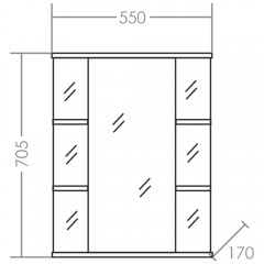 Зеркало-шкаф СаНта Герда 55 101020