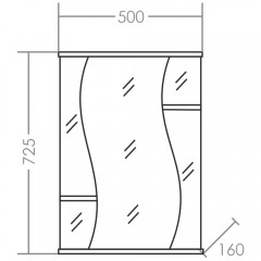 Зеркало-шкаф СаНта Лира 50 101050