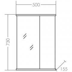 Зеркало-шкаф СаНта Прима 50 101100