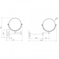 Зеркало косметическое Aquatek AQ4910BG