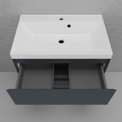 Тумба с раковиной Style Line Манхэттен 70 подвесная графит/антрацит