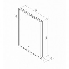 Зеркало Art&Max Sorrento AM-Sor-500-700-DS-F