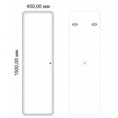 Зеркало Art&Max Terni AM-Ter-450-1500-DS-F