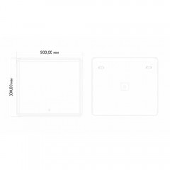 Зеркало Art&Max Tito AM-Tit-900-800-DS-F