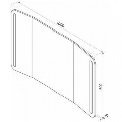 Зеркало Art&Max Trento AM-Tre-1000-800-DS-F