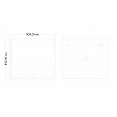 Зеркало Art&Max Vita AM-Vit-900-800-DS-F