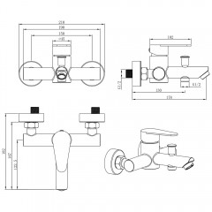 Смеситель для ванны Olive'S Olisan Steel ST1201
