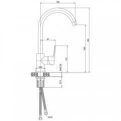 Смеситель для кухни Olive'S Tieso 26430TSB