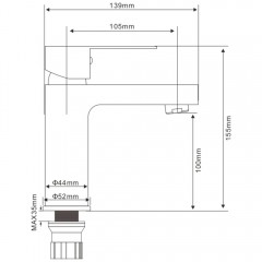 Смеситель для раковины Olive'S Tones TN20100