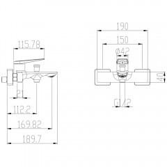 Смеситель для ванны Olive'S Viar 28201VRG