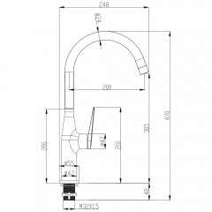 Смеситель для кухни Olive'S Viar 28431VRB