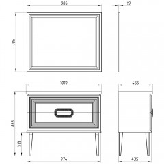 Комплект мебели ASB-Mebel Летиция 100 белый/хром