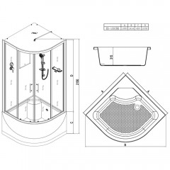 Душевая кабина Esbano EST-100CRB