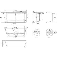 Ванна акриловая Burlington Clearwater Patinato