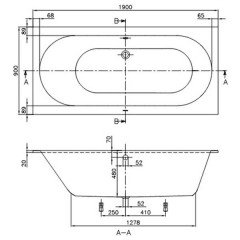 Ванна акриловая Villeroy & Boch Oberon UBQ199OBE2V-01