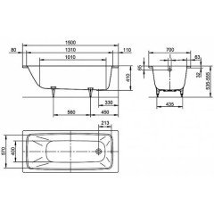 Ванна стальная Kaldewei Advantage Cayono 747