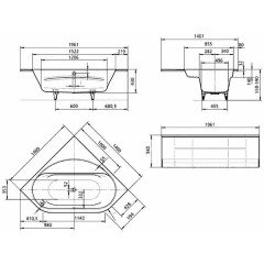 Ванна стальная Kaldewei Ambiente Vaio Duo 3 962